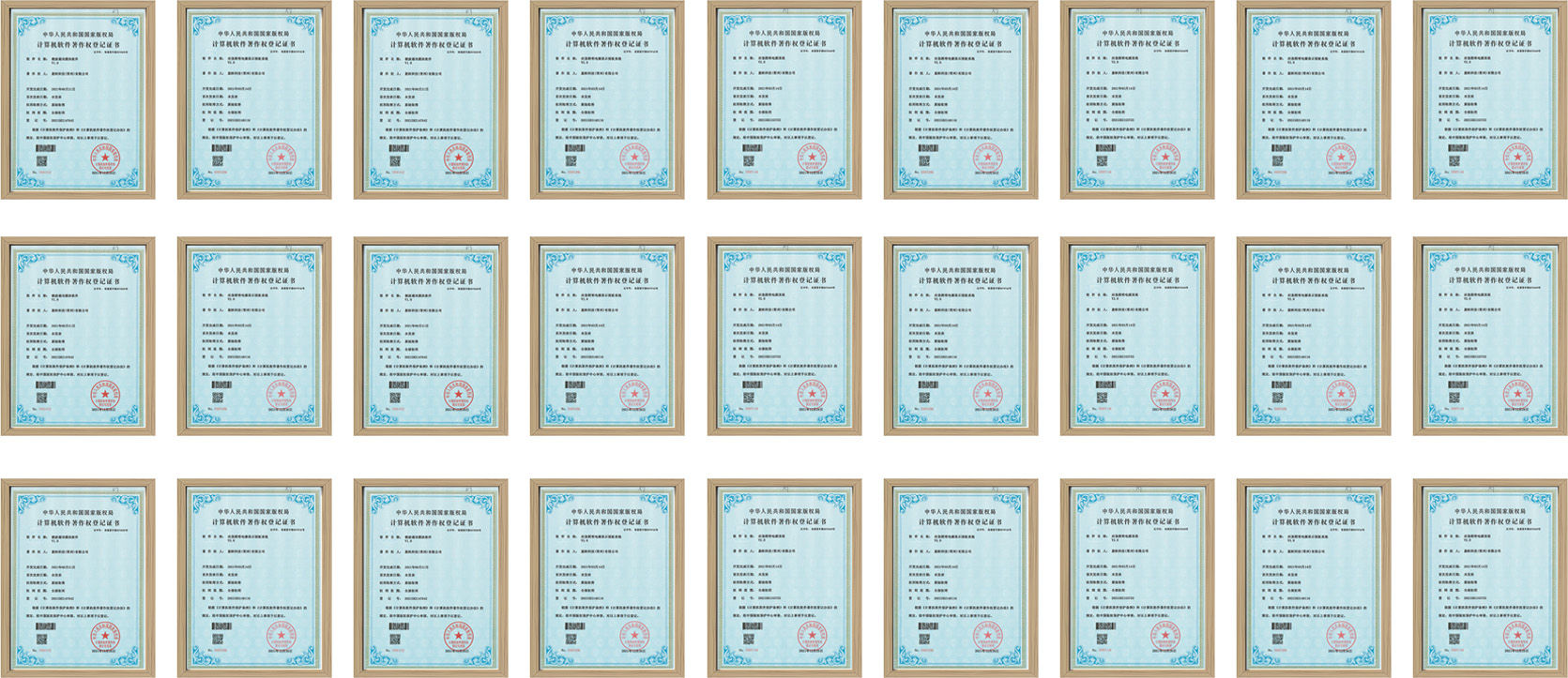 軟著證書（部分）